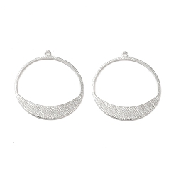 Платинированный Латунные подвески, без кадмия, без никеля и без свинца, кольцо очарование, Реальная платина, 30x28x1 мм, отверстие : 1.6 мм