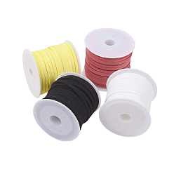 (52) Непрозрачная лаванда 3 шнур из искусственной замши мм, искусственная замшевая кружева, разноцветные, 3x1.5 мм, около 5.46 ярдов (5 м) / рулон, 4 рулонов / набор