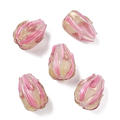 Фламинго Бусины лэмпворк , тюльпан, фламинго, 21.5~22x16~16.5 мм, отверстие : 1.6 мм