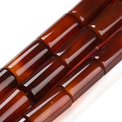 Red Agate Натуральный красный агат бисер нитей, окрашенная и подогревом, колонка, 16.5~18x8.5~9 мм, отверстие : 1.8 мм, около 23 шт / нитка, 15.87'' (40.3 см)