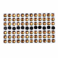 Chocolate Translucent K9 Glass Cabochons, Flat Back, Half Round, Chocolate, 8x4mm, about 84pcs/bag