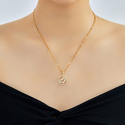 Золотой Французские романтические латунные ожерелья с подвеской в виде сердца из прозрачных кубических цирконий и пластикового жемчуга, золотые, 15.75 дюйм (40 см)