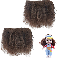 Кокосово-Коричневый Шерстяные бороды, изготовление кукол своими руками, кокосового коричневый, 180x100x2.5 мм