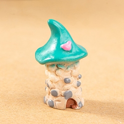 Бирюза Миниатюрные украшения из смоляного шланга, аксессуары для домашнего кукольного домика с микро-ландшафтом, притворяясь опорными украшениями, бирюзовые, 16x25 мм