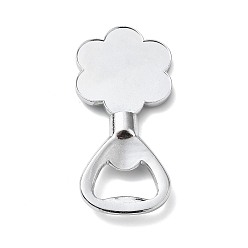 Цветок Элемент кабошона для открывания бутылок из цинкового сплава, настройки безеля, платина, цветок, 83x39.5x11.5 мм, лоток : 41.5x38 мм