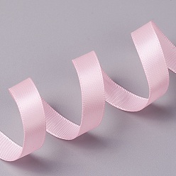Розовый Однолицевые атласные ленты, для подарочной упаковки, партия украсить, изготовление ювелирных изделий, туманная роза, 10 мм, около 20 ярдов / рулон