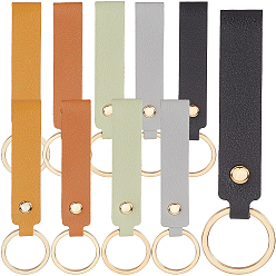 (52) Непрозрачная лаванда 10 шт. 5 цвета брелок из искусственной кожи с железной петлей для ремня для ключей, разноцветные, 105x30 мм, 2 шт / цвет