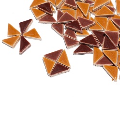 Шоколадный Треугольные фарфоровые кабошоны, мозаичные плитки, для поделок из мозаики своими руками, рамки для картин и многое другое, цвет шоколада, 16x9x4 мм, 100 г / набор