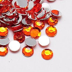 Оранжевый Акриловые стразы - кабошоны , граненые, полукруглый, оранжевые, 3x1 мм , около 10000 шт / мешок