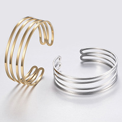 (52) Непрозрачная лаванда Полые 304 из нержавеющей стали шириной полосы манжеты браслеты, разноцветные, 2-1/8 дюйм x 2-3/8 дюйм (54x60 мм)