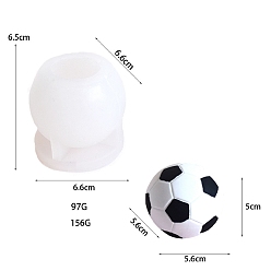 Белый Формы для свечей из пищевого силикона, для изготовления свечей, футбол, белые, 66x65 мм