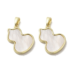 Другие Подвески из латунных ракушек, геометрические прелести, реальный 18 k позолоченный, Горлянка, 19x15.5x2 мм, отверстие : 3x5 мм