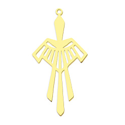 Golden 201 Stainless Steel Pendants, Laser Cut, PVD Vacuum Plating, Sword, Golden, 43.5x22x1mm, Hole: 1.6mm