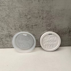 Круглые DIY силиконовые формы кулон, формы для литья смолы, для уф-смолы, изготовление изделий из эпоксидной смолы, белые, круглые, 69x11.5 мм, отверстие : 11.5x2 мм