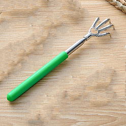 Весенне-зеленый Переносная телескопическая скребок для спины из нержавеющей стали, с пластиковой ручкой из ПВХ, выдвижной массажер для спины, весенний зеленый, 220~580 мм