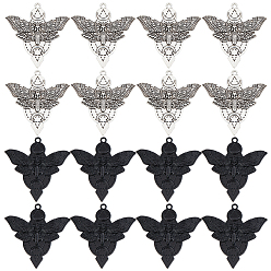 (52) Непрозрачная лаванда 20 шт 2 цвета подвески из сплава, крыло, разноцветные, 48x48.5x3 мм, отверстие : 2 мм, 10 шт / цвет