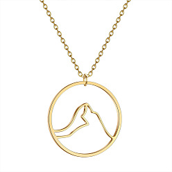 Mountain 304 подвески из нержавеющей стали с лазерной резкой, золотые, гора, 15.75 дюйм (40 см), Кулон : 12x12 мм