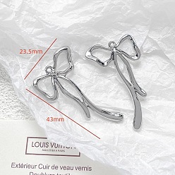 Bowknot Платинового сплава подвески, бантом, 23.5x43 мм