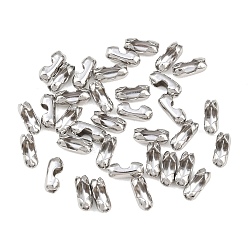 Платина Латунные соединения шаровой цепи, без кадмия, без никеля и без свинца, платина, 6x2.5 мм, отверстие : 1 мм