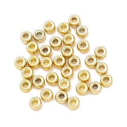 с Золотистым Покрытием Пластиковые бусины, баррель, с золотым покрытием, 9x6.5 мм, отверстие : 3.7 мм, Около 1700 шт / 500 г