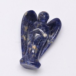 Sodalite Angel Natural Sodalite Home Display Decorations, 38~40x27~28x13~14mm