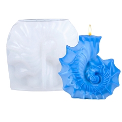 Белый Силиконовые формы для свечей своими руками, формы для литья смолы, раковина, белые, 51x99x95 мм