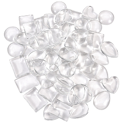 Clair Cabochons de verre transparent, formes mixtes, clair
