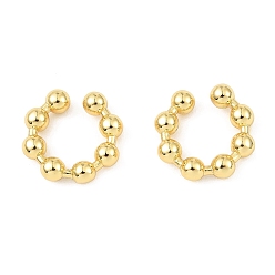 Настоящее золото 18K Серьги-каффы из латуни с реечным покрытием, женские серьги без пирсинга, без кадмия и без свинца, реальный 18 k позолоченный, 16x4 мм