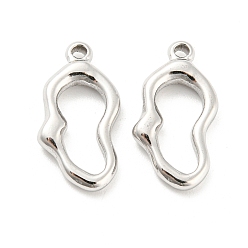 Нержавеющая Сталь Цвет Не тускнеющие 304 подвески из нержавеющей стали, сердце прелести, цвет нержавеющей стали, 20.5x10.5x3 мм, отверстие : 1.4 мм