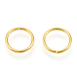 Golden Iron Open Jump Rings, Nickel Free, Round Ring, Golden, 18 Gauge, 10x1.0mm, Inner Diameter: 8mm, about 5650pcs/1000g