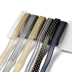 (52) Непрозрачная лаванда 18 ярдов 6 стилей полиэфирной ленты, для поделок своими руками, бантики для волос и украшение подарка, желтая цветовая палитра, разноцветные, 3/8~1/2 дюйм (10~12 мм), около 3 ярдов / стиль