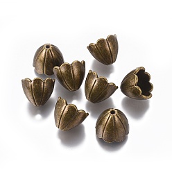 Античная Бронза Сплав шарик крышки, без свинца и без кадмия, античная бронза, 15x17x17 мм, отверстие : 2 мм
