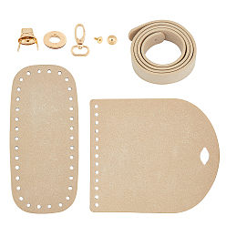 Серебро Наборы для изготовления сумок из искусственной кожи, сумка через плечо ручной работы, кошелек вязаный крючком сумка, серебряные, 1.3~62x1.3~15x3.5~2 мм, отверстия : 4.5 mm и 23.5x12.5 мм, 10 шт / комплект