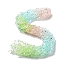 Pink Прозрачные стеклянные бусины, сегментированные разноцветные бусины, треугольные, розовые, 4.5x4.5x3 мм, отверстие : 0.9 мм, около 142 шт / нитка, 13.58~13.78'' (34.5~35 см)