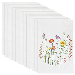 Белый Хлопчатобумажная ткань для вышивки, ткань для вышивки перфоратором, прямоугольные, белые, 450x300x0.4 мм