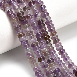 Аметист Природный аметист нитей бисера, рондель, 4x2 мм, отверстие : 0.9 мм, около 160~162 шт / нитка, 14.96~15.16 дюйм (38~38.5 см)