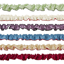Mixed Color 6M 6 Colors Cotton Ruffle Trim, for Clothes Accessories, Mixed Color, 1-1/8 inch(30mm), 1m/color