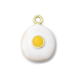 Egg Подвески из сплава и эмали на пищевую тематику, стойки покрытие, без кадмия, без никеля и без свинца, золотые, яйцо, 16x11.5x3.5 мм, отверстие : 1.5 мм