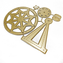 Золотой Углеродистая сталь разрезает трафареты, для diy scrapbooking, Фотоальбом, декоративная бумага для тиснения, золотые, 122x100 мм