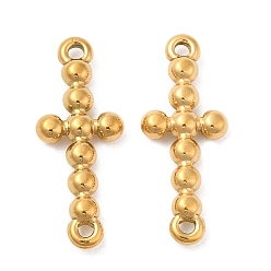 Золотой Ионное покрытие (ip) 304 подвески из нержавеющей стали, перекрестная ссылка, золотые, 23x9x3 мм, отверстие : 1.5 мм