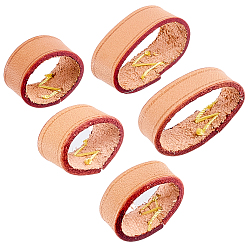 Перу 5шт. 5 варианты, пришивная кожаная петля для ремня сумки из коровьей кожи, Перу, 16.5~25x9~12.5 мм, внутренний диаметр: 12~22 мм, 1 шт / стиль