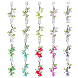 (52) Непрозрачная лаванда 20шт 10 цвета пластиковые мобильные пылезащитные заглушки, с акриловыми подвесками, разноцветные, 55 мм, 2 шт / цвет