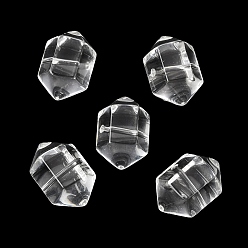 Прозрачный Окрашенные и нагретые прозрачные стеклянные бусины, имитация драгоценных камней, пуля, граненые, прозрачные, 19.5x12x13 мм, отверстие : 1.4 мм