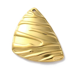 Золотой 304 подвески из нержавеющей стали, треугольный шарм, золотые, 32x30.5x4 мм, отверстие : 1.6 мм