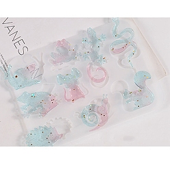 Лягушка DIY силиконовые формы кулон, для женщин серьги, лягушка, 100x145x5 мм, отверстие : 2 мм, внутренний диаметр: 36~57x28~29 мм