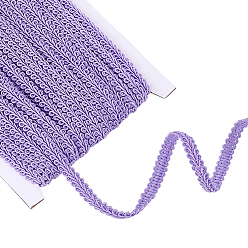 Medium Purple 2Bags Polyester Lace Trim, Wavy Trimming for Home Textile Decoration, Medium Purple, 1/4 inch(8mm)