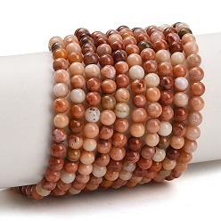 Aventurine Natural Orange Aventurine Beads Strands, Smooth Round, 4.5~5mm, Hole: 1mm, about 83pcs/strand, 14.96~15.16''(38~38.5cm)