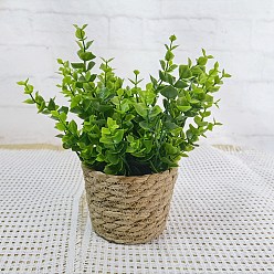 Green Silk Cloth Flower Pot, Artificial Flower, Pretending Prop Decorations, Green, 200x150mm