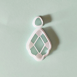 Белый Дым Пластиковые пластилиновые инструменты, резцы глины, инструменты моделирования, ромб, серый, 1.2~4.5x1.2~3.3 см