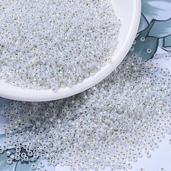 (RR551) Опаловый с Позолотой Миюки круглые бусины рокайль, японский бисер, (rr 551) позолоченный опал, 11/0, 2x1.3 мм, Отверстие: 0.8 мм, о 1100 шт / бутылка, 10 г / бутылка